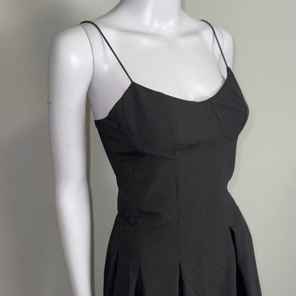 Commense Black Maxi Dress Spaghetti Strap Sleeveless A Line Cocktail Size M - Picture 6 of 10